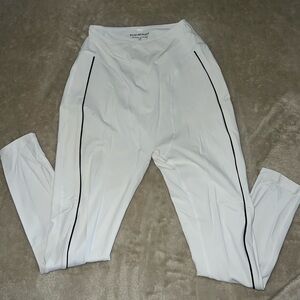 WeWoreWhat White Leggings with Black Accents